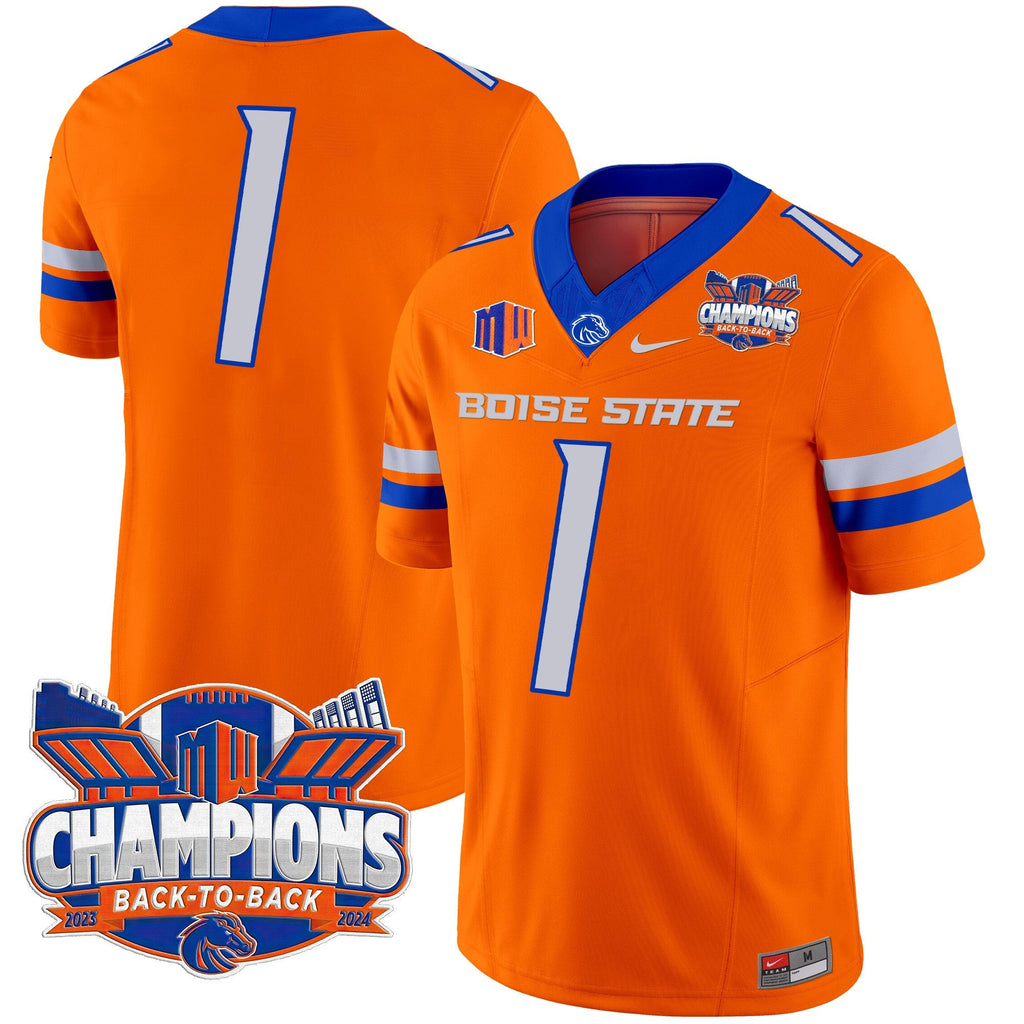 Men's Boise State Broncos 2024 Back To Back Champions Vapor Limited Jersey - All Stitched - image 36