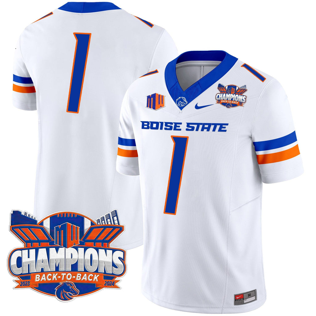 Men's Boise State Broncos 2024 Back To Back Champions Vapor Limited Jersey - All Stitched - image 45