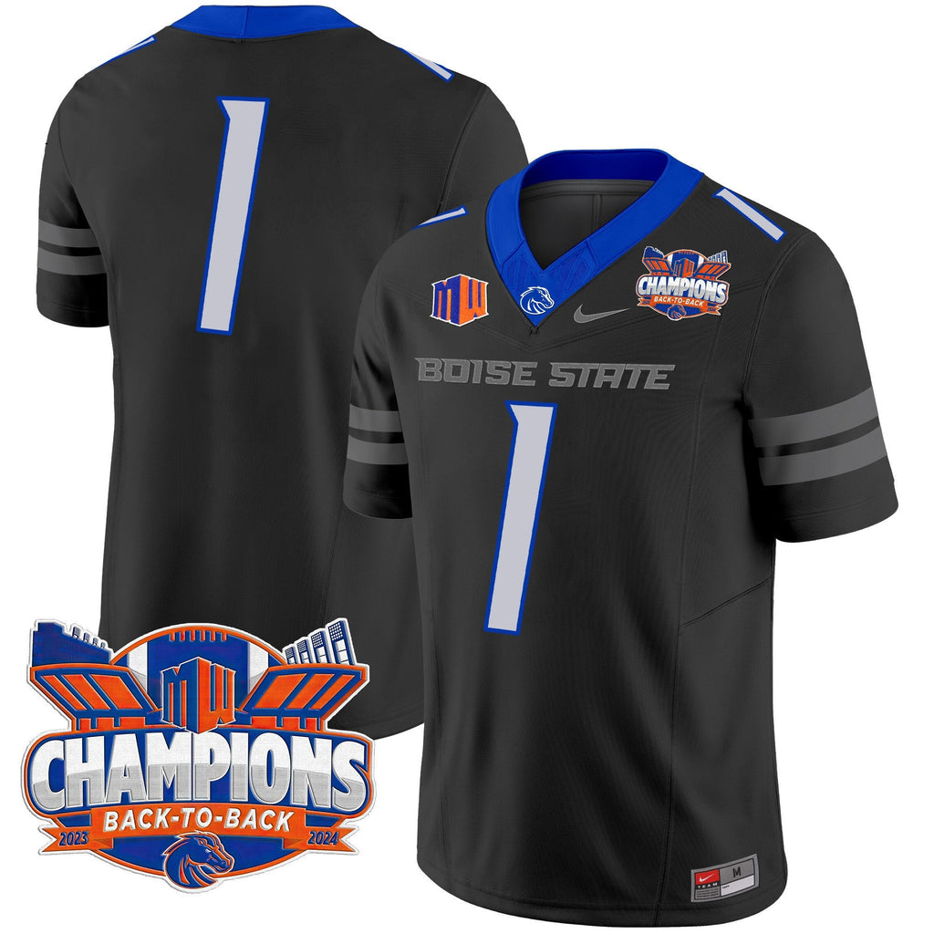 Men's Boise State Broncos 2024 Back To Back Champions Vapor Limited Jersey - All Stitched - image 54