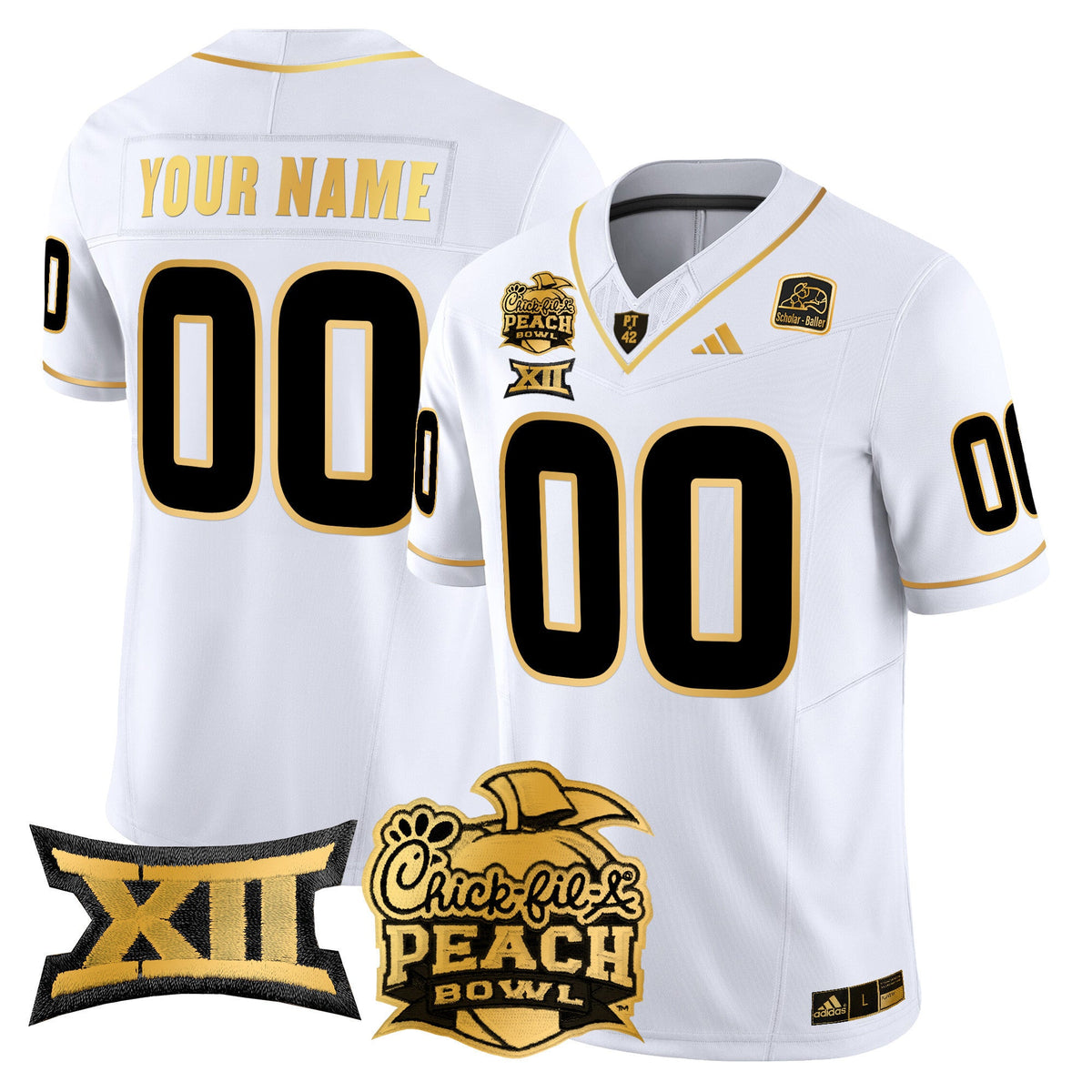 Arizona State Sun Devils 2025 Peach Bowl Gold Vapor Limited Custom Jersey - All Stitched - image 2