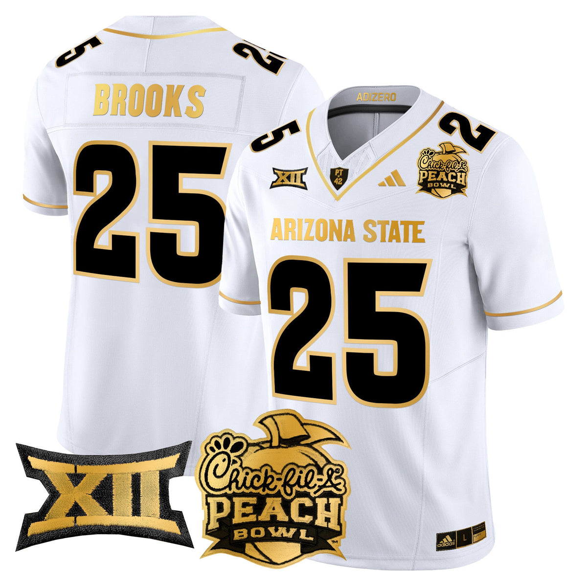Men's Arizona State Sun Devils 2025 Peach Bowl Gold Vapor Limited Jersey V2 - All Stitched - image 13