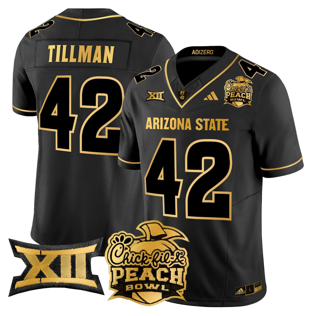 Men's Arizona State Sun Devils 2025 Peach Bowl Gold Vapor Limited Jersey V2 - All Stitched - image 22