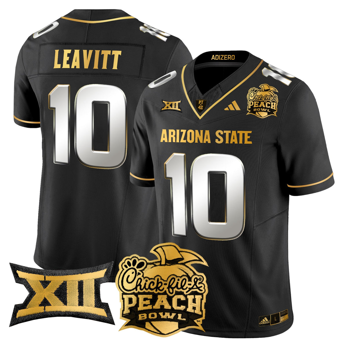 Men's Arizona State Sun Devils 2025 Peach Bowl Gold Vapor Limited Jersey V2 - All Stitched - image 25