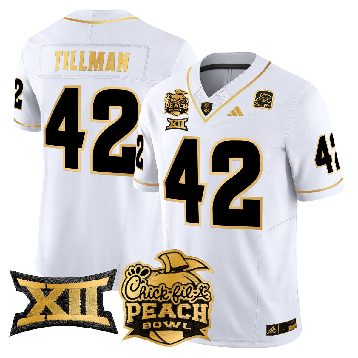 Men's Arizona State Sun Devils 2025 Peach Bowl Gold Vapor Limited Jersey - All Stitched - image 14