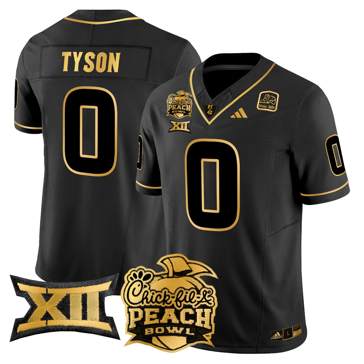 Men's Arizona State Sun Devils 2025 Peach Bowl Gold Vapor Limited Jersey - All Stitched - image 19