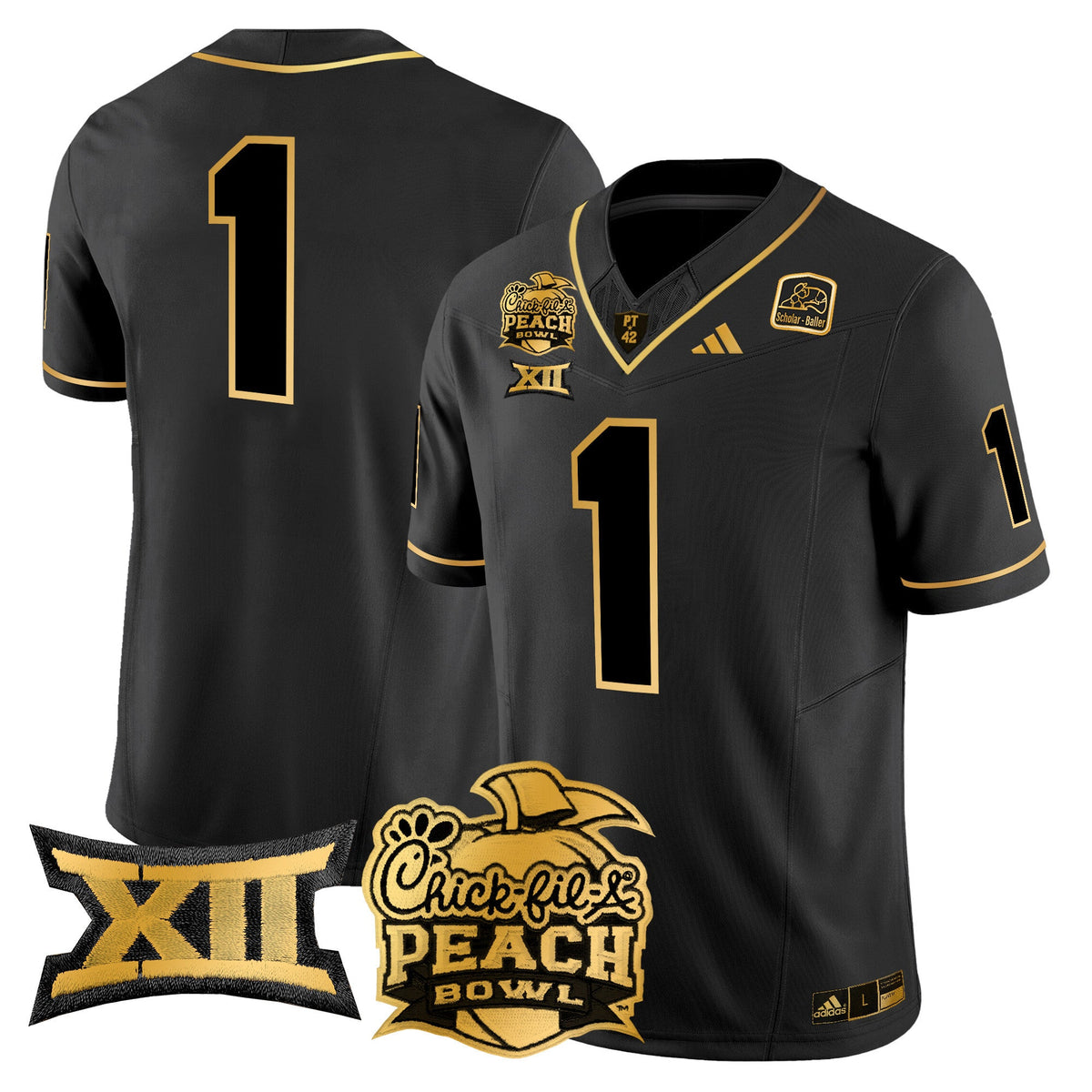 Men's Arizona State Sun Devils 2025 Peach Bowl Gold Vapor Limited Jersey - All Stitched - image 24