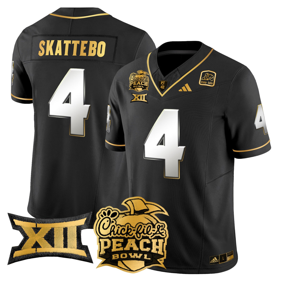Men's Arizona State Sun Devils 2025 Peach Bowl Gold Vapor Limited Jersey - All Stitched - image 26