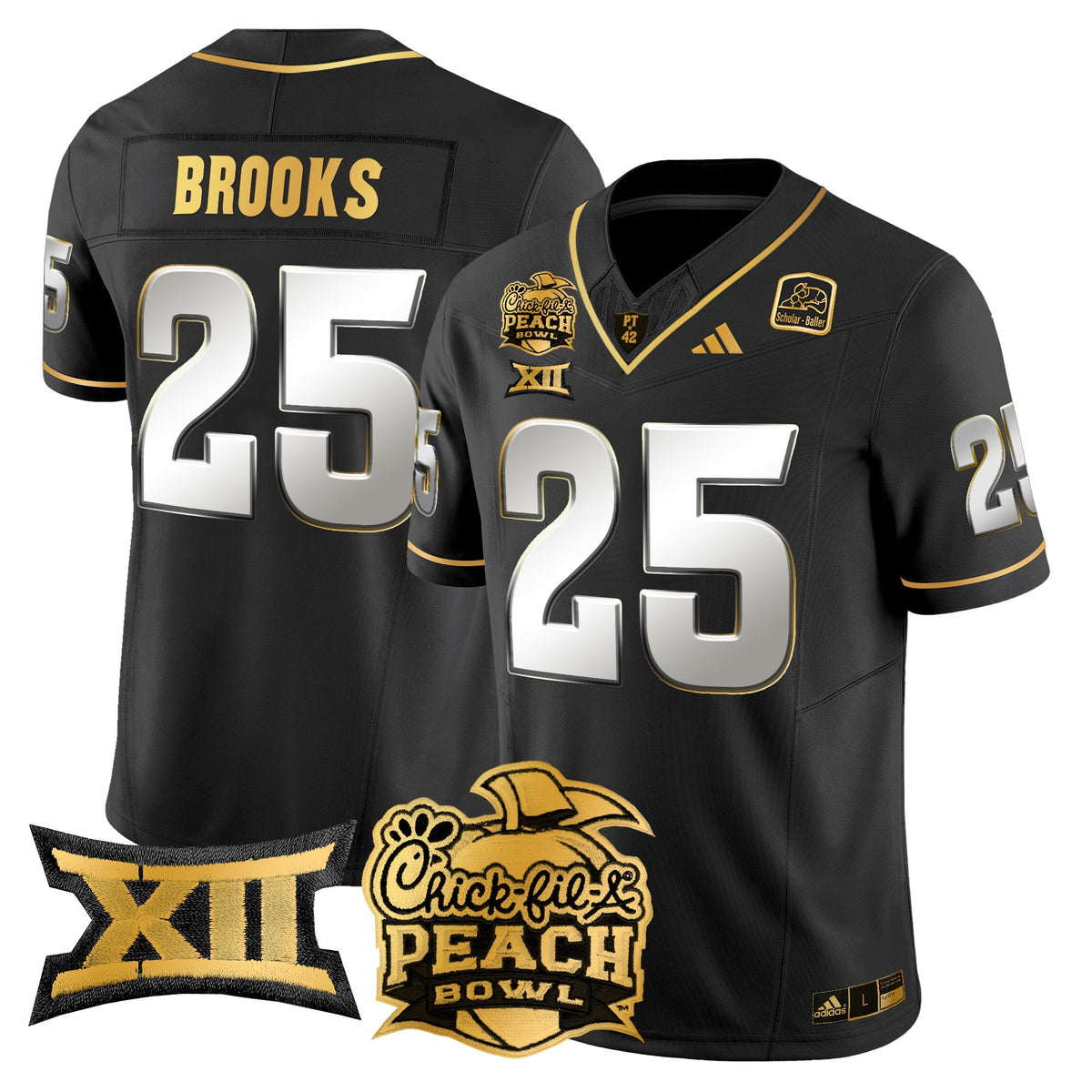 Men's Arizona State Sun Devils 2025 Peach Bowl Gold Vapor Limited Jersey - All Stitched - image 29