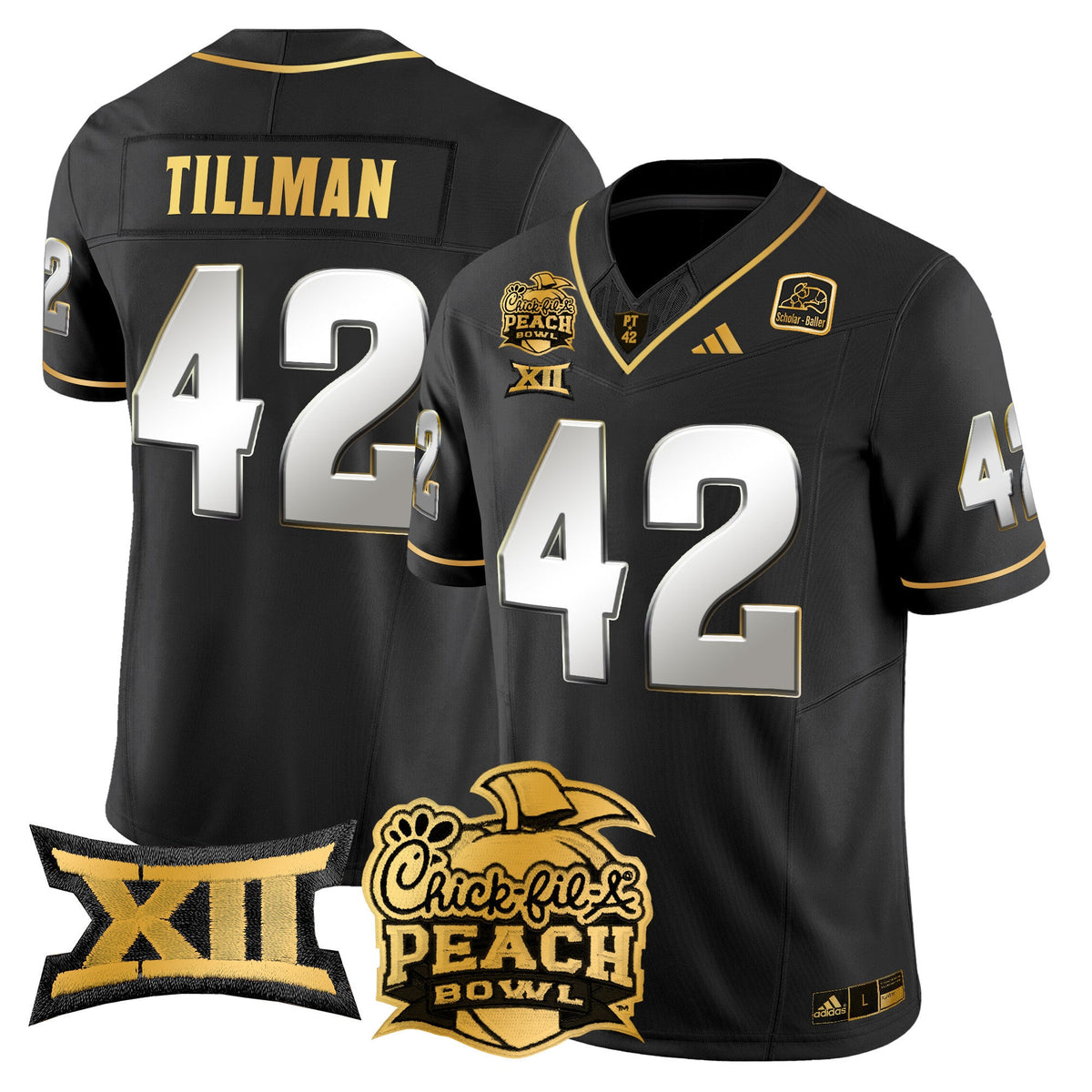 Men's Arizona State Sun Devils 2025 Peach Bowl Gold Vapor Limited Jersey - All Stitched - image 30