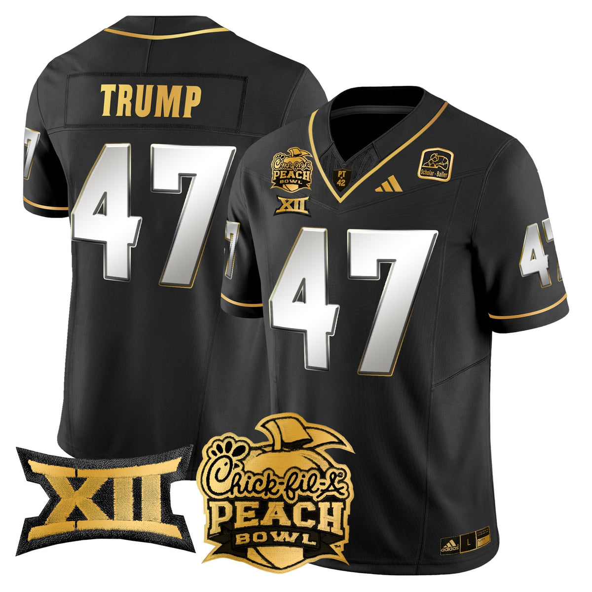 Men's Arizona State Sun Devils 2025 Peach Bowl Gold Vapor Limited Jersey - All Stitched - image 31
