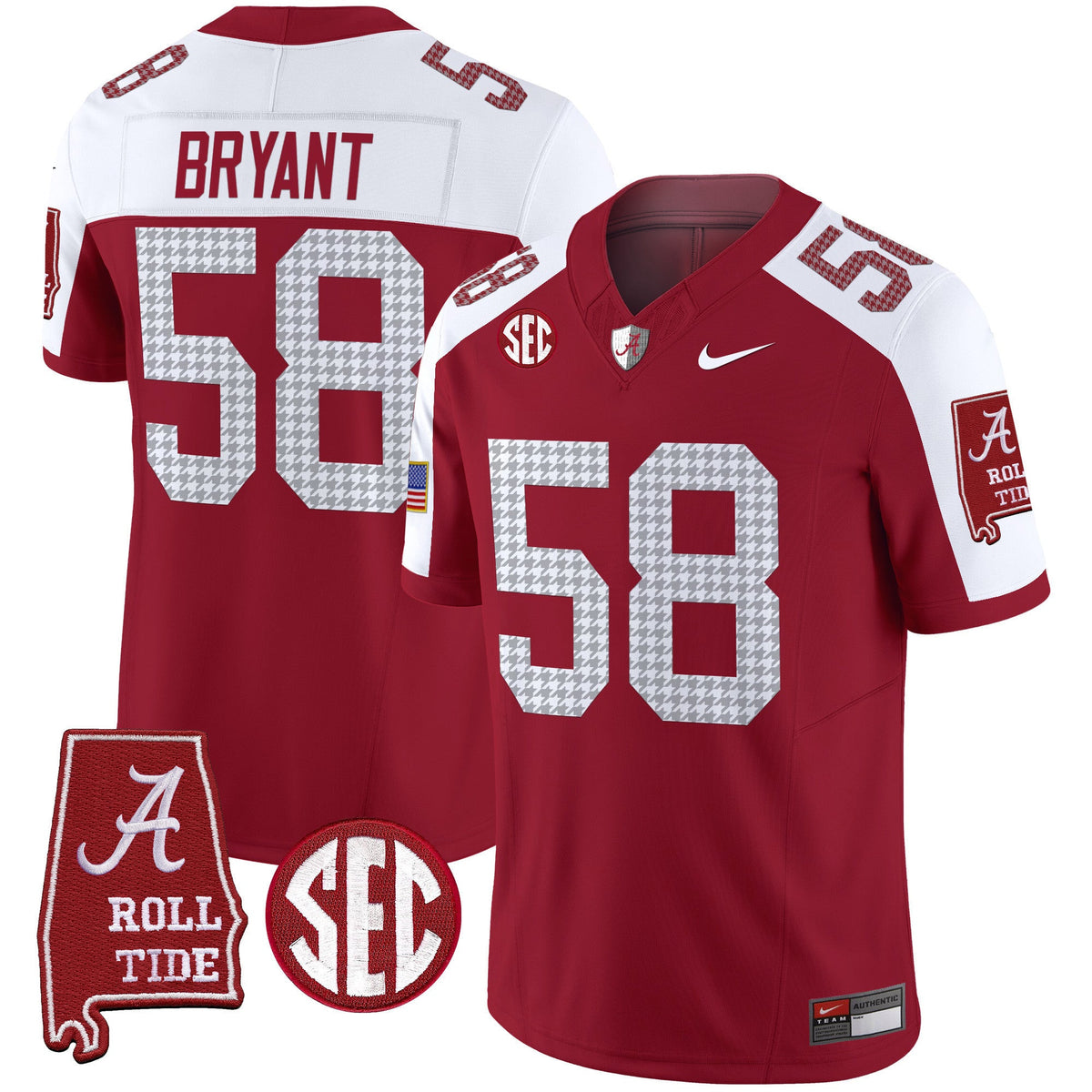 Men's Alabama Crimson Tide Pro Combat Vapor Limited Jersey - All Stitched - image 18