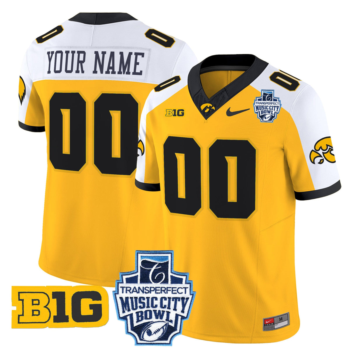 Iowa Hawkeyes 2024 Music City Bowl Vapor Limited Custom Jersey - All Stitched - image 2