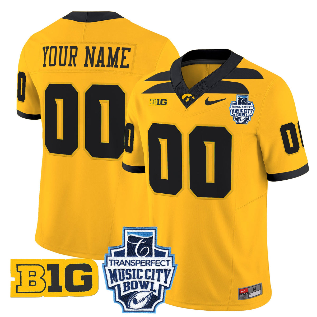 Iowa Hawkeyes 2024 Music City Bowl Vapor Limited Custom Jersey - All Stitched - image 3