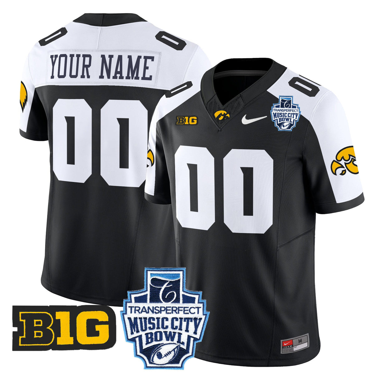 Iowa Hawkeyes 2024 Music City Bowl Vapor Limited Custom Jersey - All Stitched - image 1