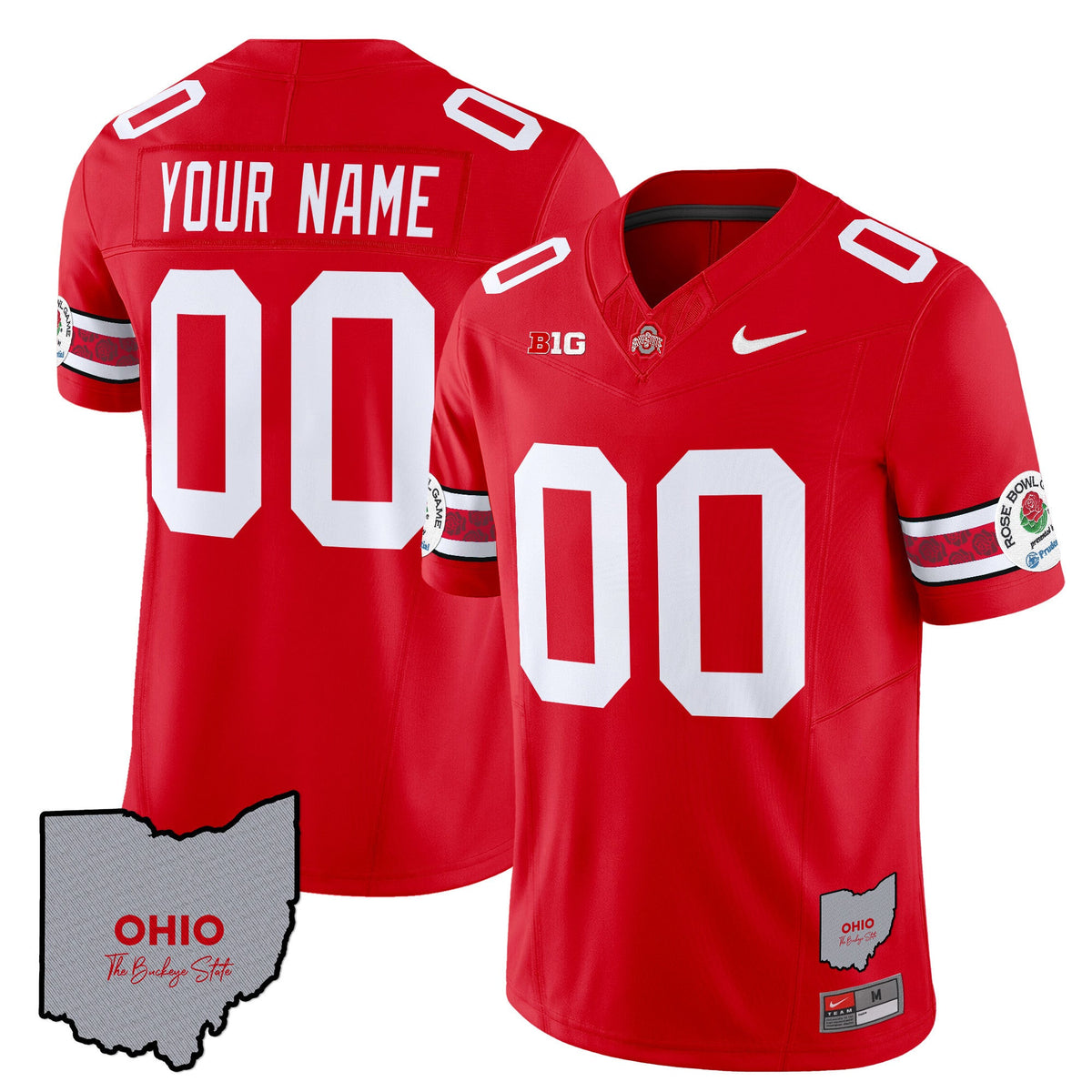 Ohio State Buckeyes Rose Bowl Vapor Limited Custom Jersey V3 - Stitched - image 2