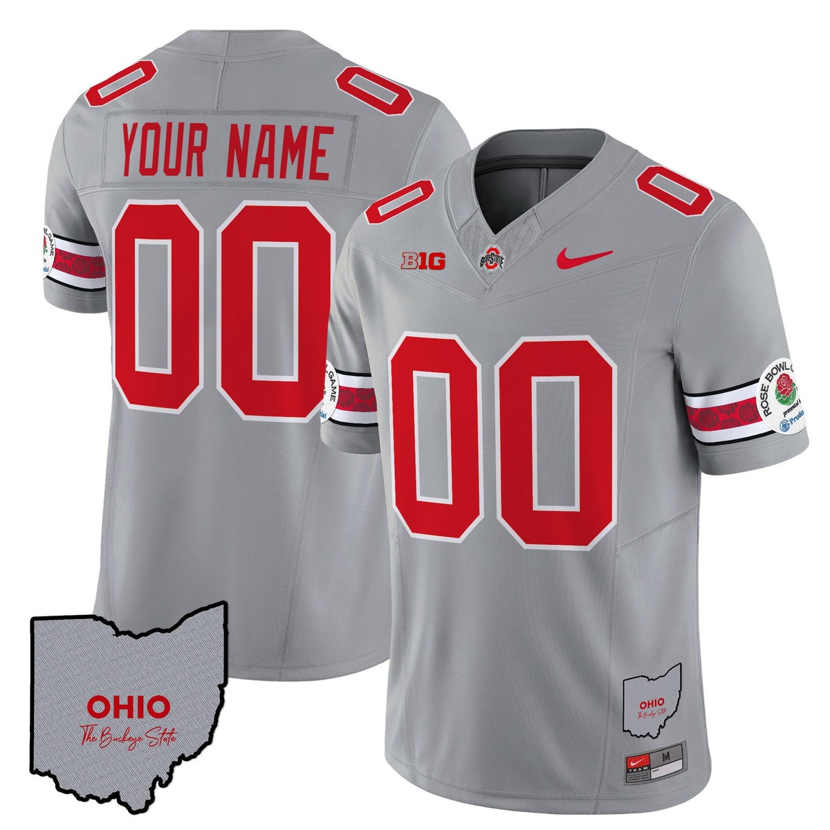 Ohio State Buckeyes Rose Bowl Vapor Limited Custom Jersey V3 - Stitched - image 3