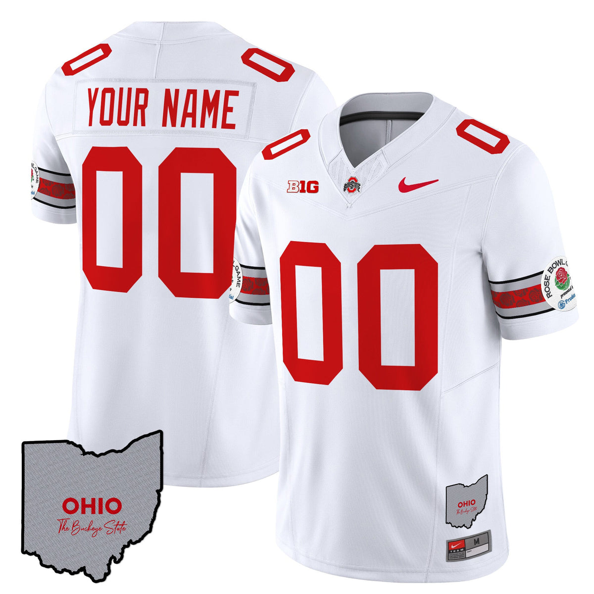 Ohio State Buckeyes Rose Bowl Vapor Limited Custom Jersey V3 - Stitched - image 1