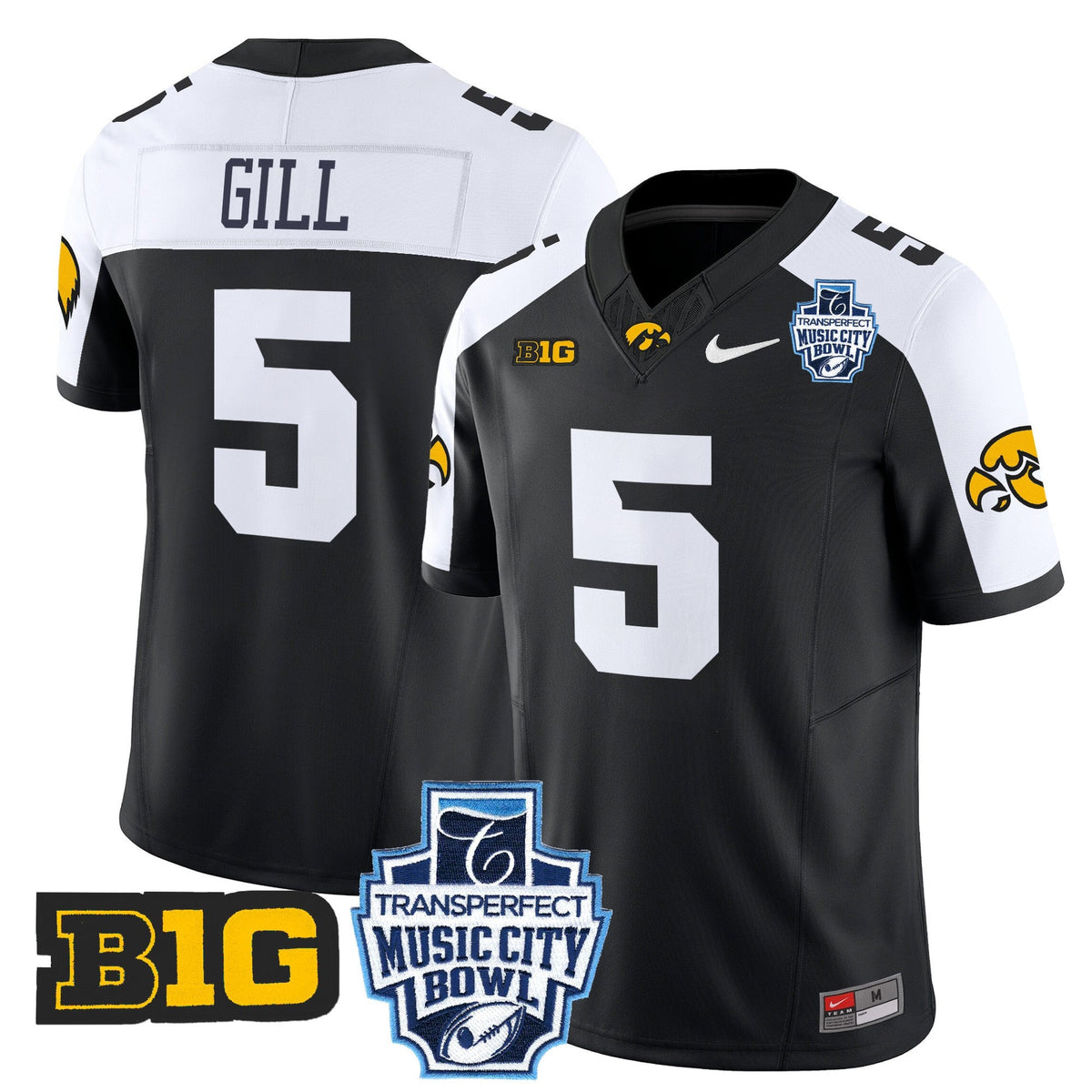 Men's Iowa Hawkeyes 2024 Music City Bowl Vapor Limited Jersey - All Stitched - image 3