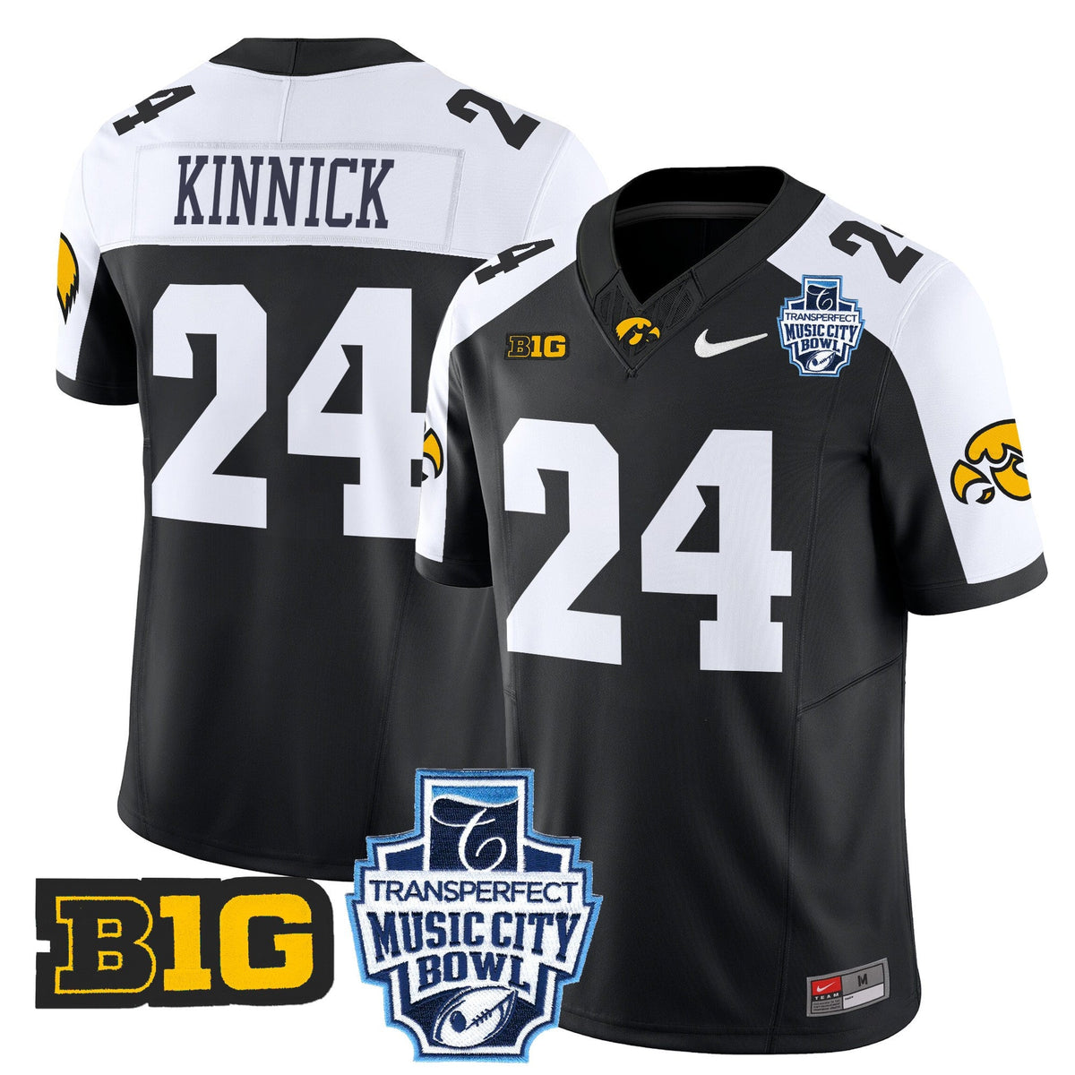 Men's Iowa Hawkeyes 2024 Music City Bowl Vapor Limited Jersey - All Stitched - image 5