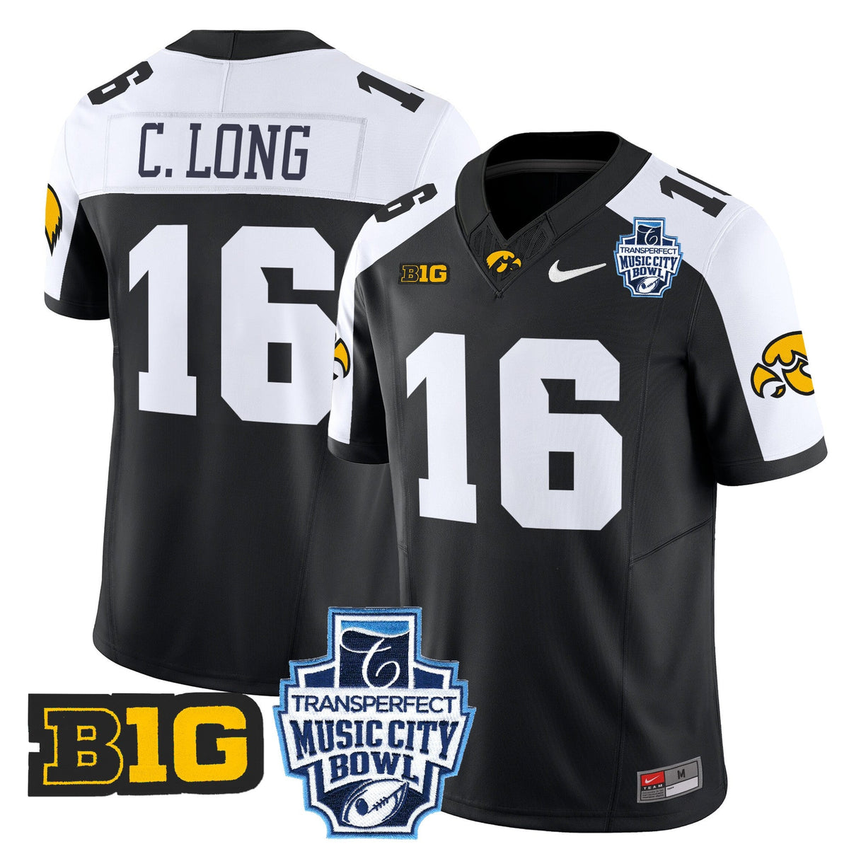 Men's Iowa Hawkeyes 2024 Music City Bowl Vapor Limited Jersey - All Stitched - image 6