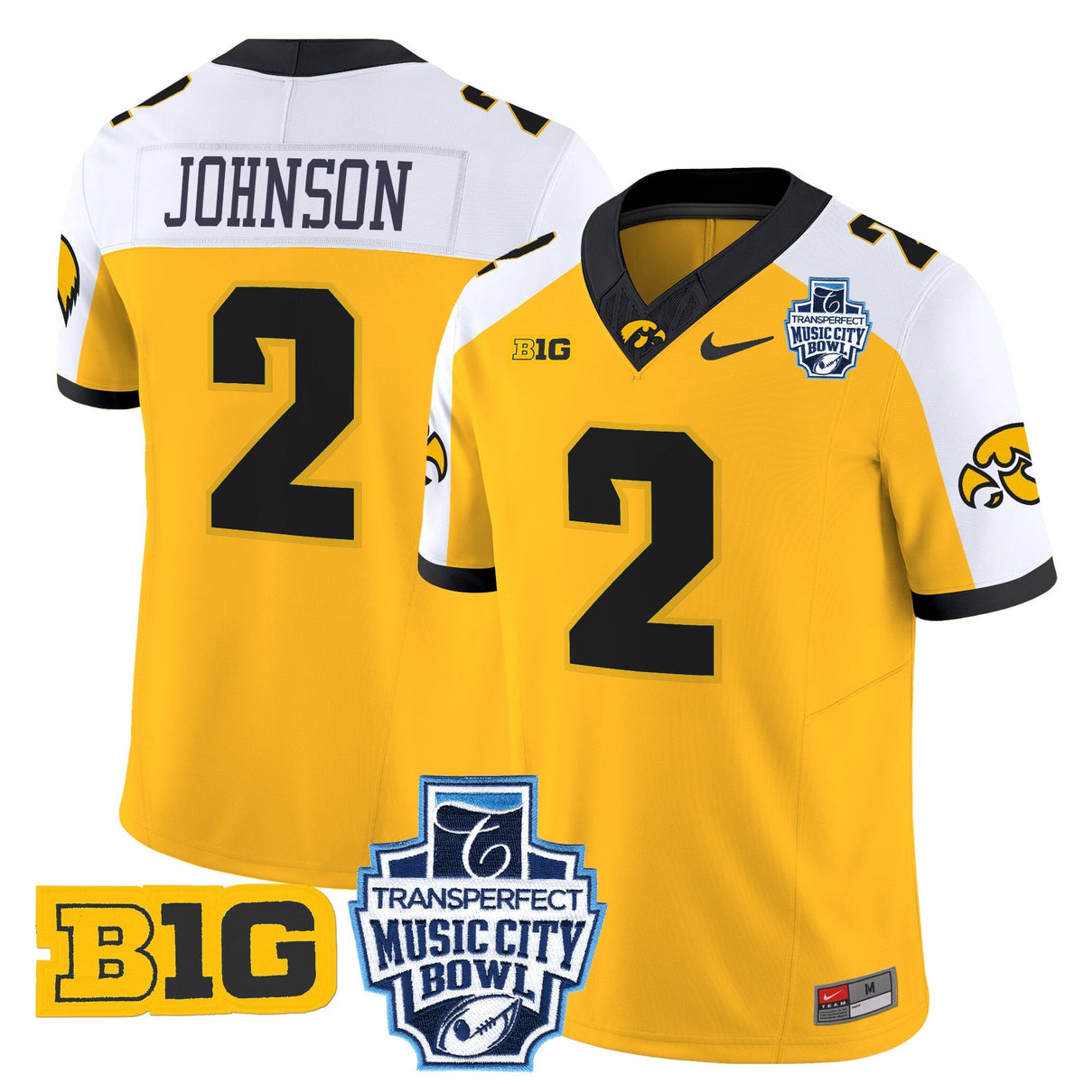 Men's Iowa Hawkeyes 2024 Music City Bowl Vapor Limited Jersey - All Stitched - image 10