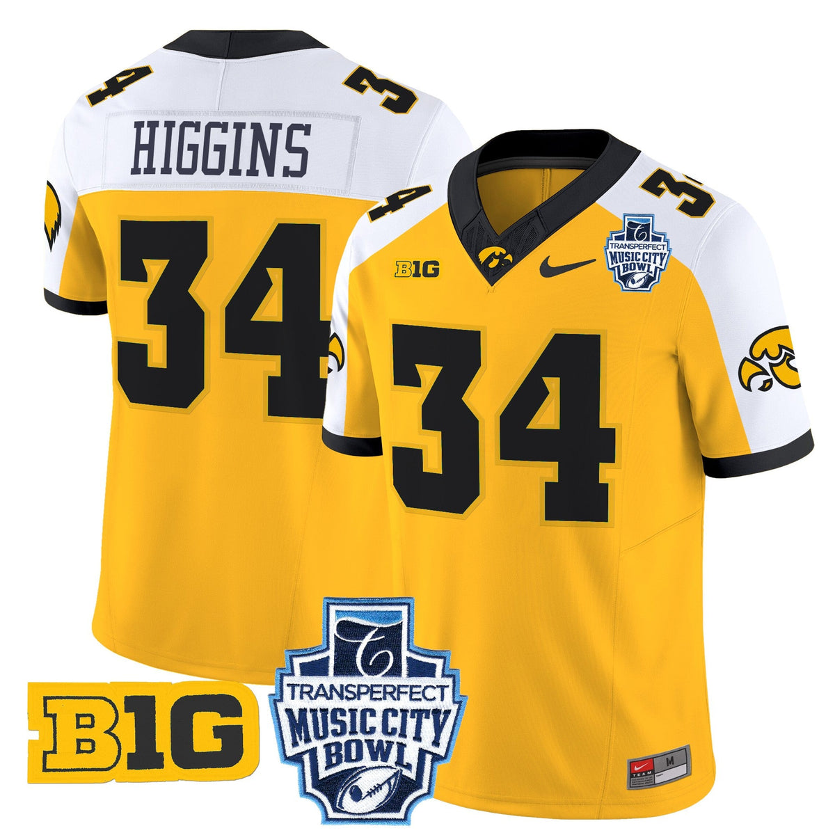 Men's Iowa Hawkeyes 2024 Music City Bowl Vapor Limited Jersey - All Stitched - image 12