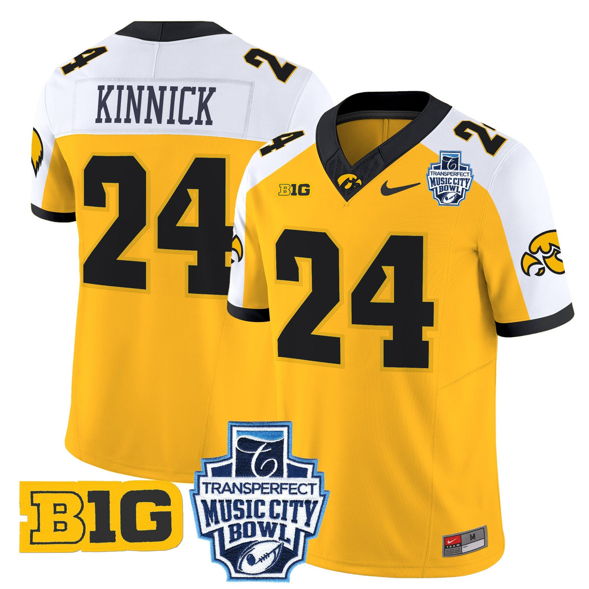 Men's Iowa Hawkeyes 2024 Music City Bowl Vapor Limited Jersey - All Stitched - image 13