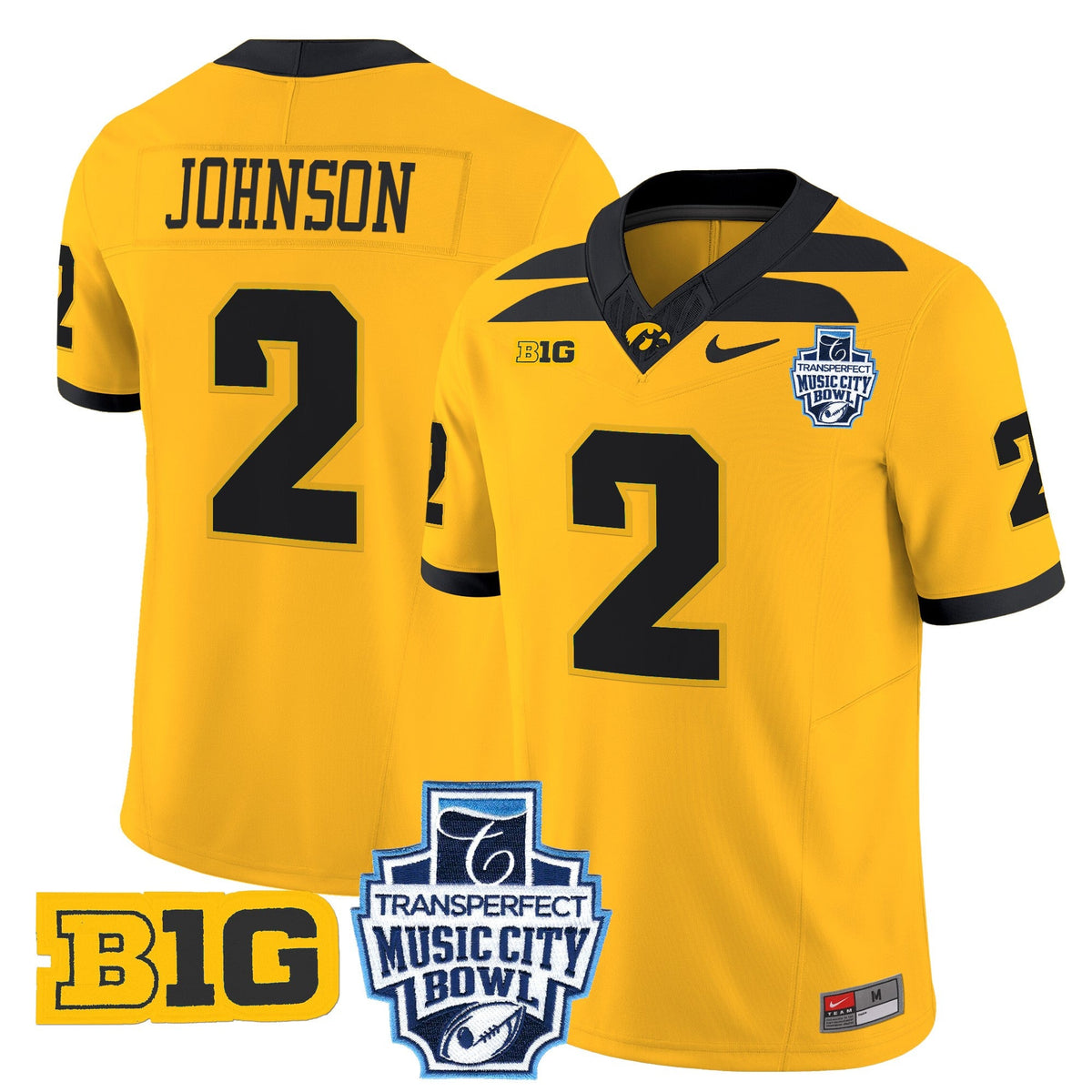 Men's Iowa Hawkeyes 2024 Music City Bowl Vapor Limited Jersey - All Stitched - image 18
