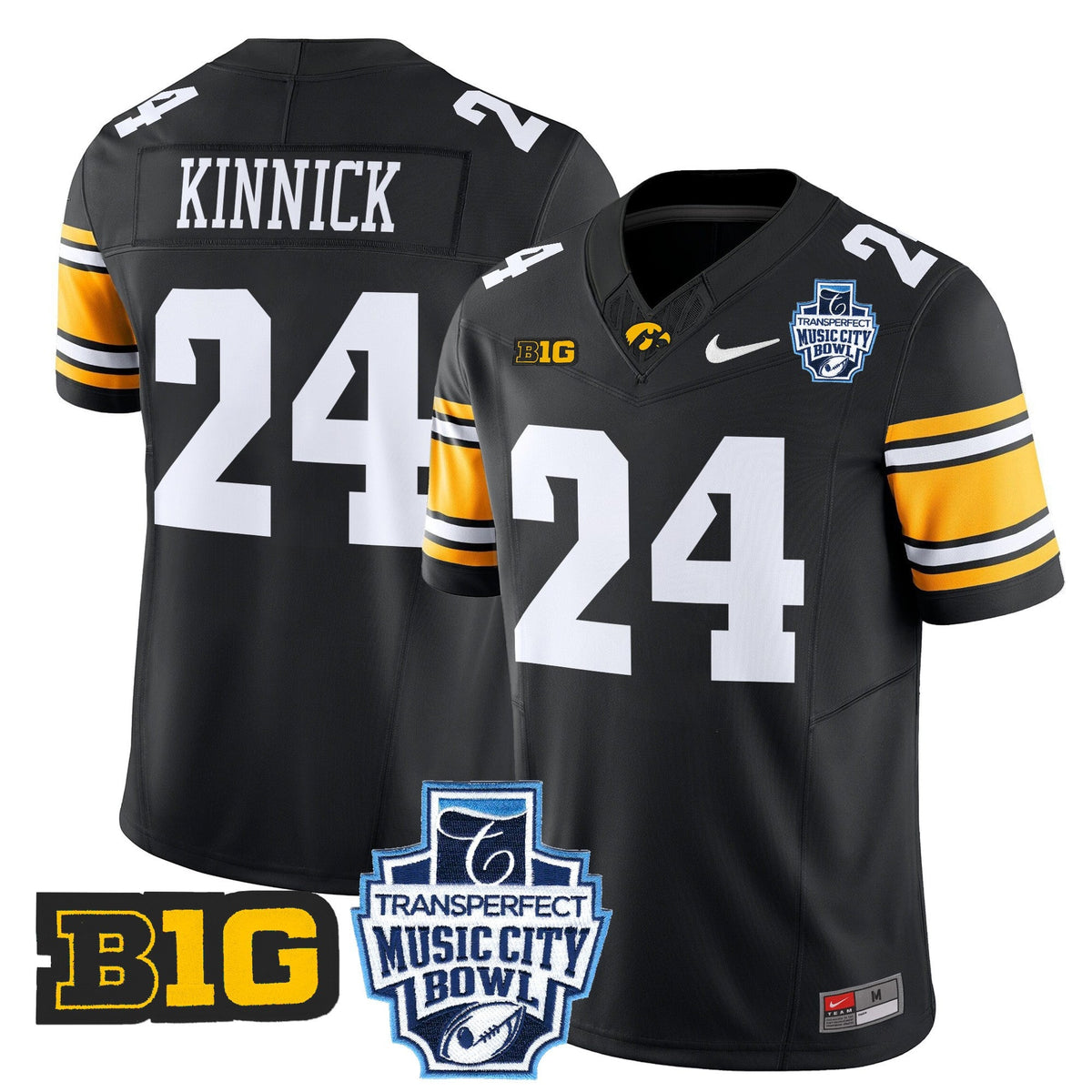 Men's Iowa Hawkeyes 2024 Music City Bowl Vapor Limited Jersey - All Stitched - image 29