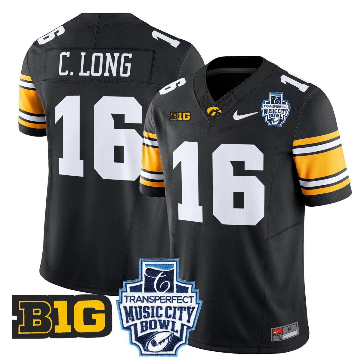 Men's Iowa Hawkeyes 2024 Music City Bowl Vapor Limited Jersey - All Stitched - image 30