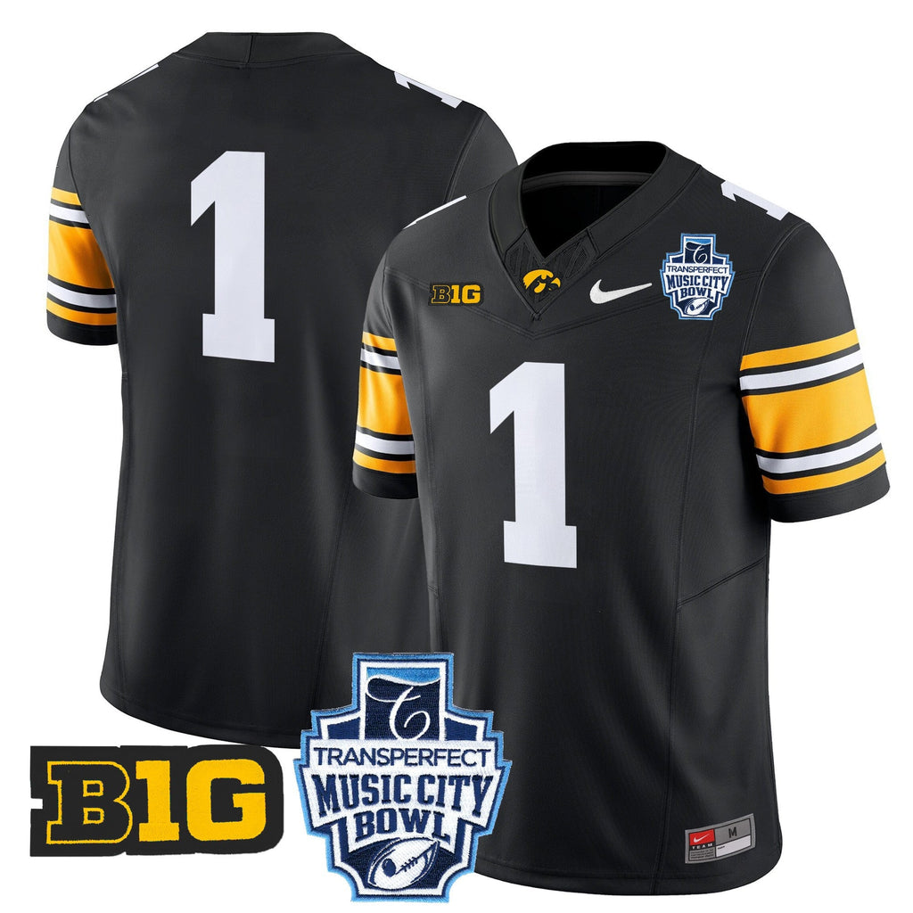 Men's Iowa Hawkeyes 2024 Music City Bowl Vapor Limited Jersey - All Stitched - image 32
