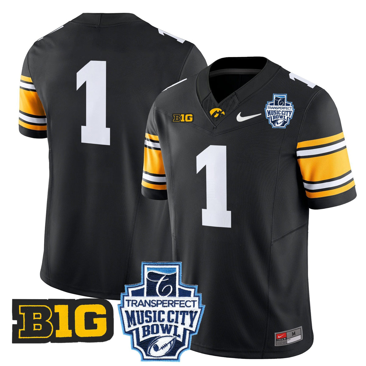 Men's Iowa Hawkeyes 2024 Music City Bowl Vapor Limited Jersey - All Stitched - image 32