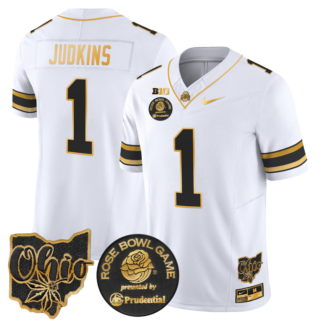 Men's Ohio State Buckeyes Rose Bowl Gold Vapor Limited Jersey - All Stitched - image 12