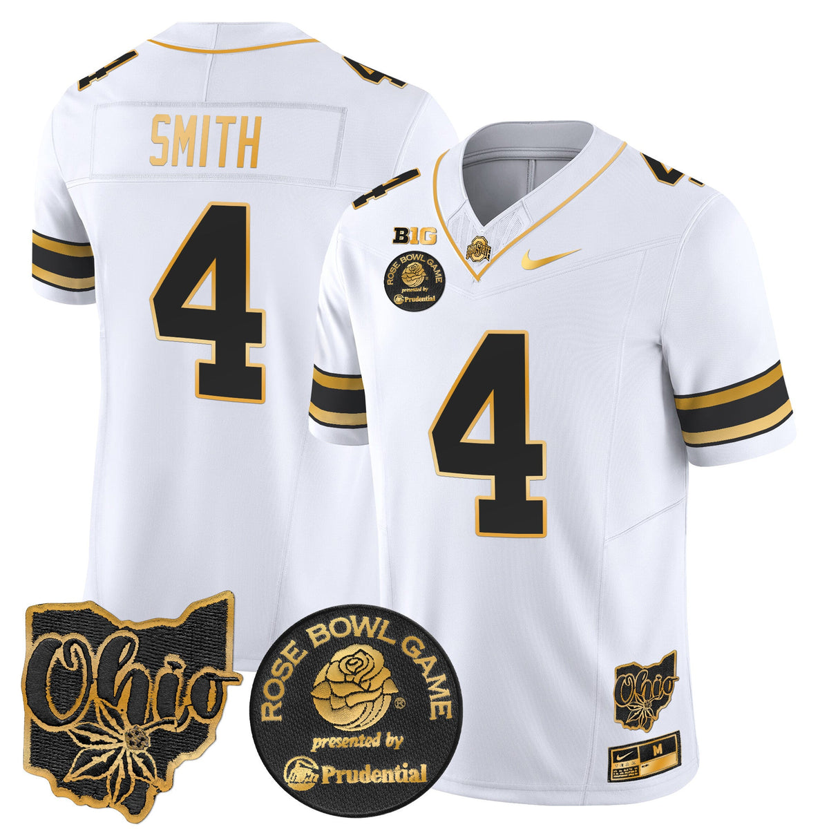 Men's Ohio State Buckeyes Rose Bowl Gold Vapor Limited Jersey - All Stitched - image 13