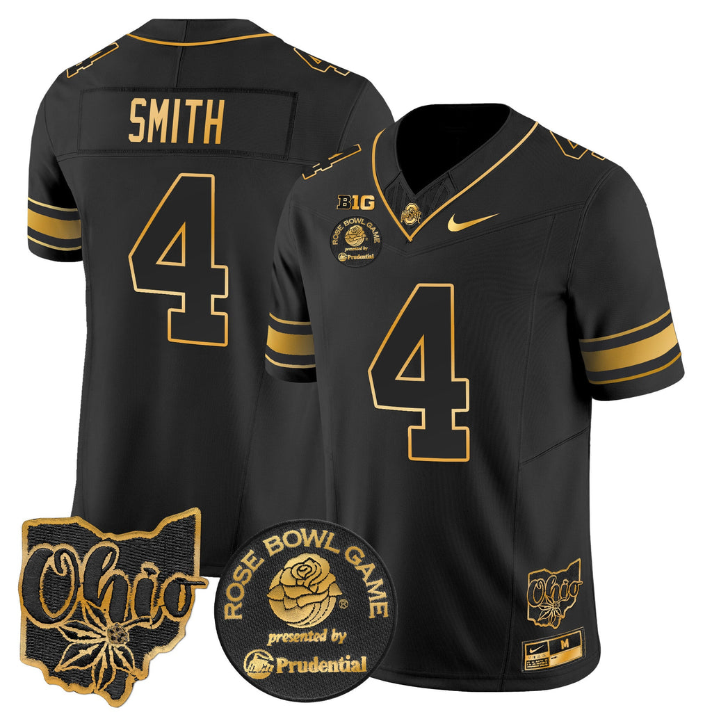 Men's Ohio State Buckeyes Rose Bowl Gold Vapor Limited Jersey - All Stitched - image 23