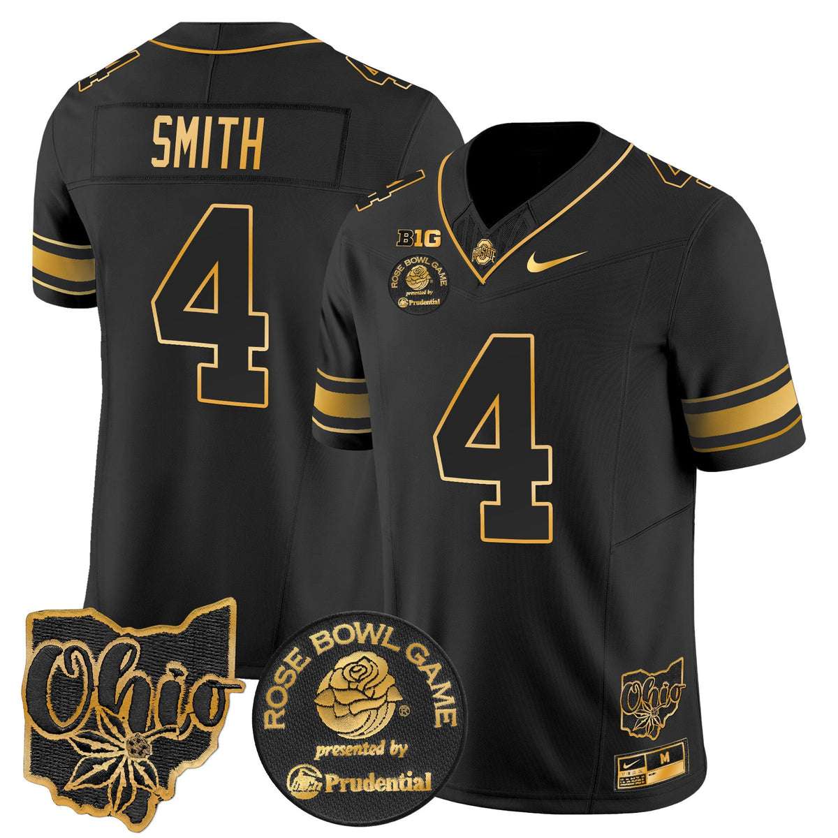 Men's Ohio State Buckeyes Rose Bowl Gold Vapor Limited Jersey - All Stitched - image 23