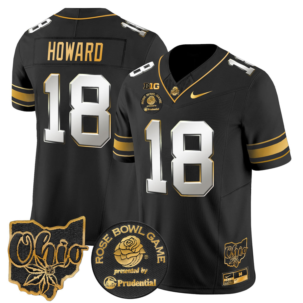 Men's Ohio State Buckeyes Rose Bowl Gold Vapor Limited Jersey - All Stitched - image 31