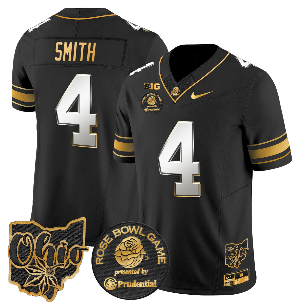 Men's Ohio State Buckeyes Rose Bowl Gold Vapor Limited Jersey - All Stitched - image 33