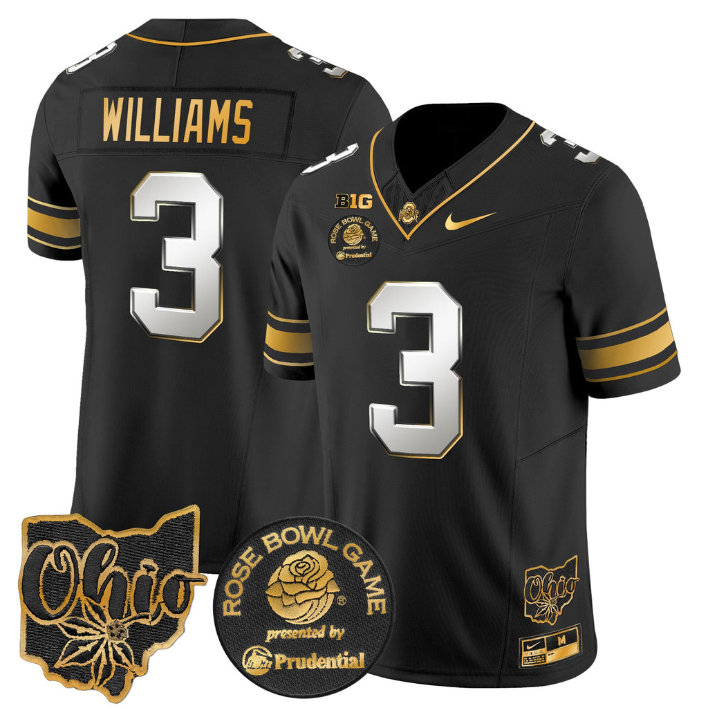 Men's Ohio State Buckeyes Rose Bowl Gold Vapor Limited Jersey - All Stitched - image 39