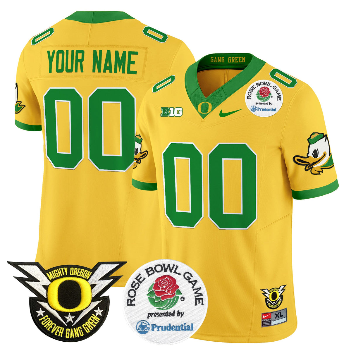 Oregon Ducks 2024 Rose Bowl Vapor Limited Custom Jersey - All Stitched - image 3