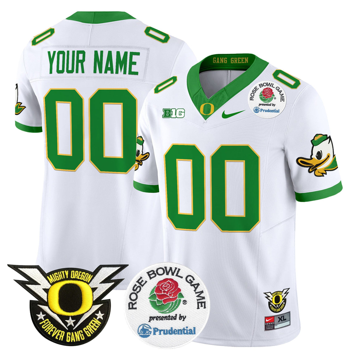 Oregon Ducks 2024 Rose Bowl Vapor Limited Custom Jersey - All Stitched - image 4