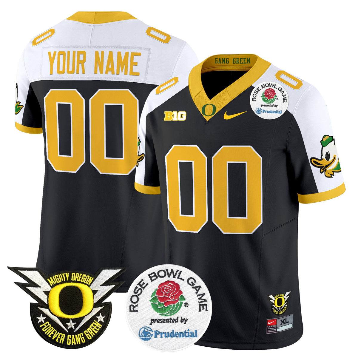 Oregon Ducks 2024 Rose Bowl Vapor Limited Custom Jersey - All Stitched - image 5