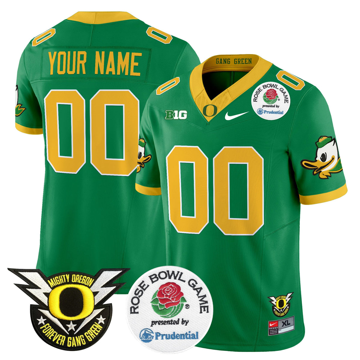 Oregon Ducks 2024 Rose Bowl Vapor Limited Custom Jersey - All Stitched - image 1