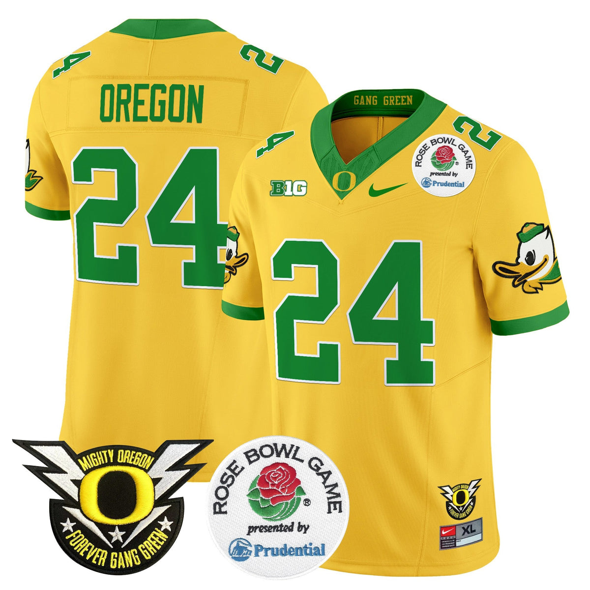 Men's Oregon Ducks 2024 Rose Bowl Vapor Limited Jersey - All Stitched - image 22