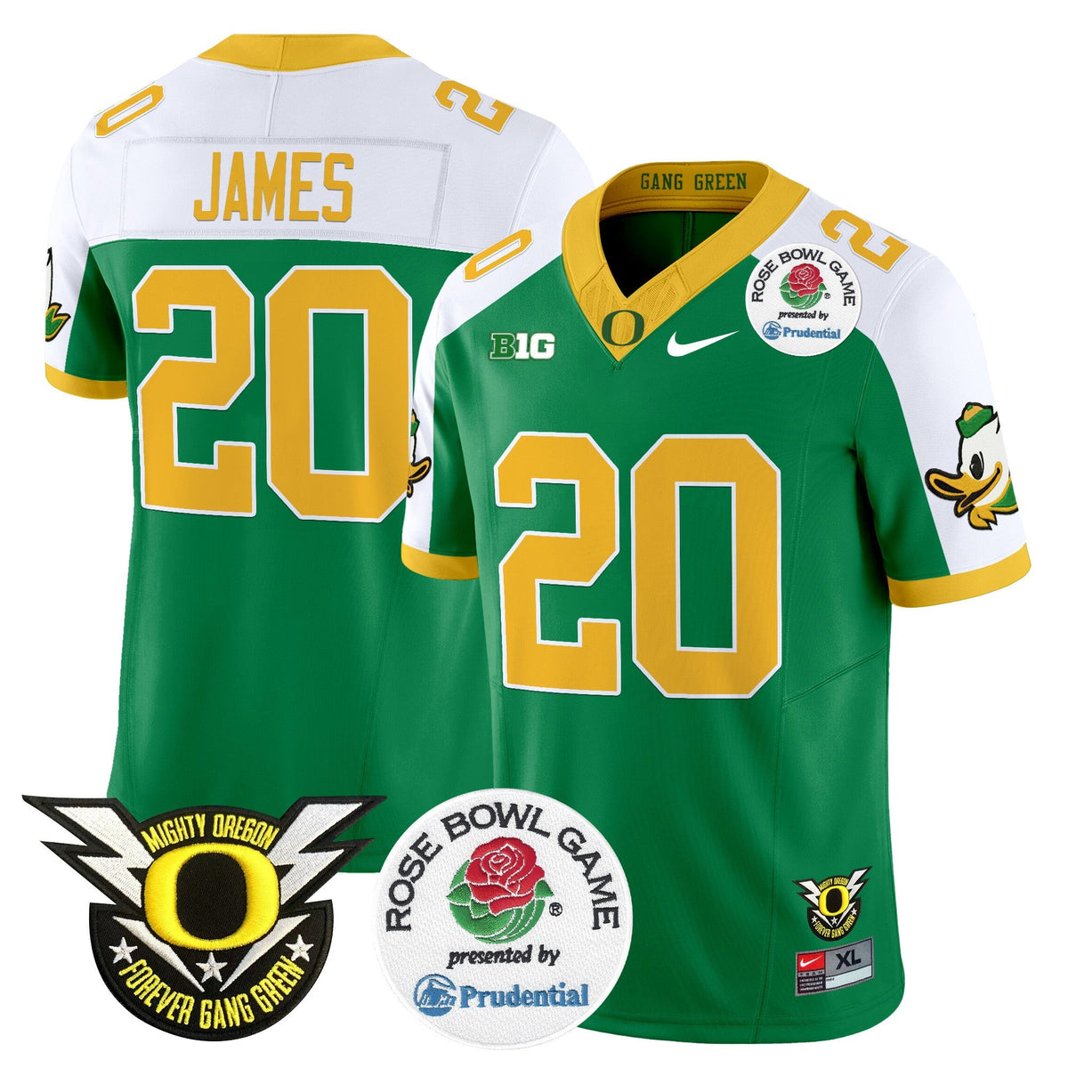 Men's Oregon Ducks 2024 Rose Bowl Vapor Limited Jersey - All Stitched - image 42