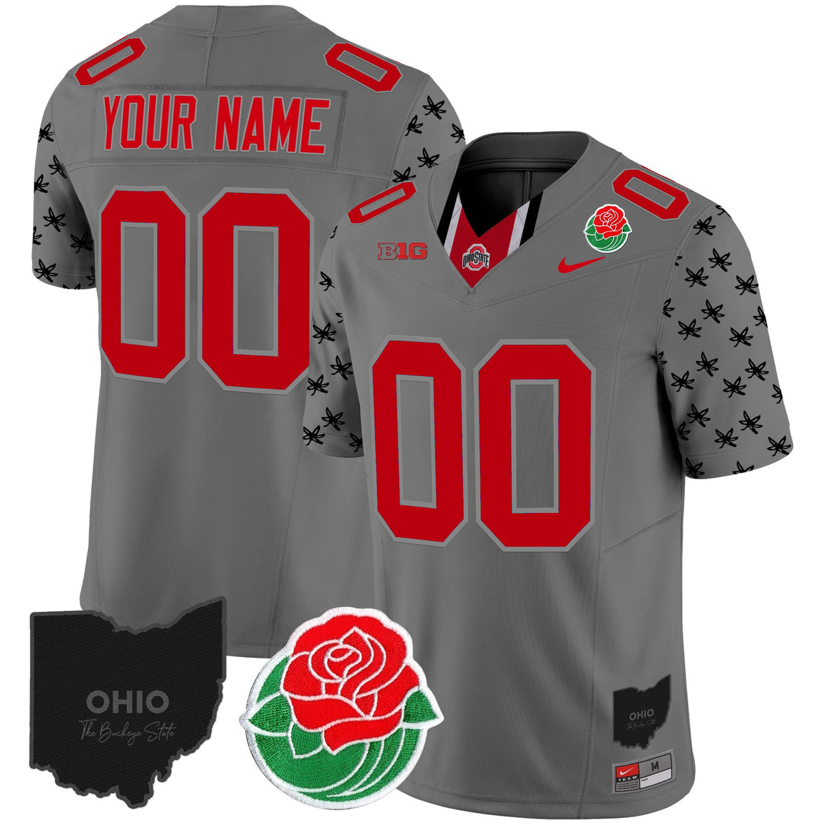 Ohio State Buckeyes Rose Bowl Vapor Limited Custom Jersey - All Stitched - image 2