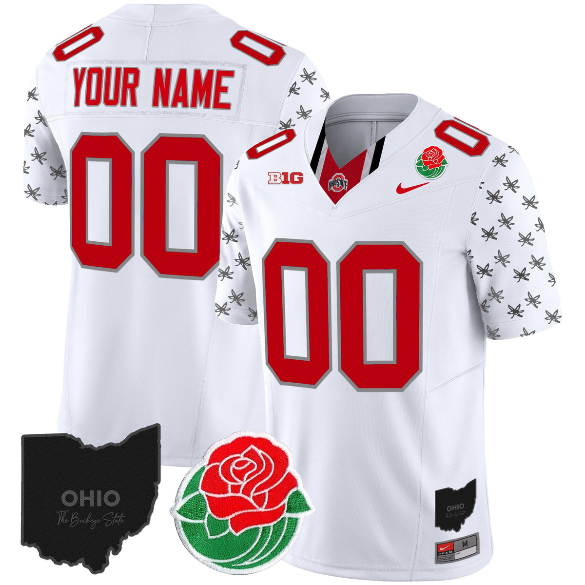 Ohio State Buckeyes Rose Bowl Vapor Limited Custom Jersey - All Stitched - image 6