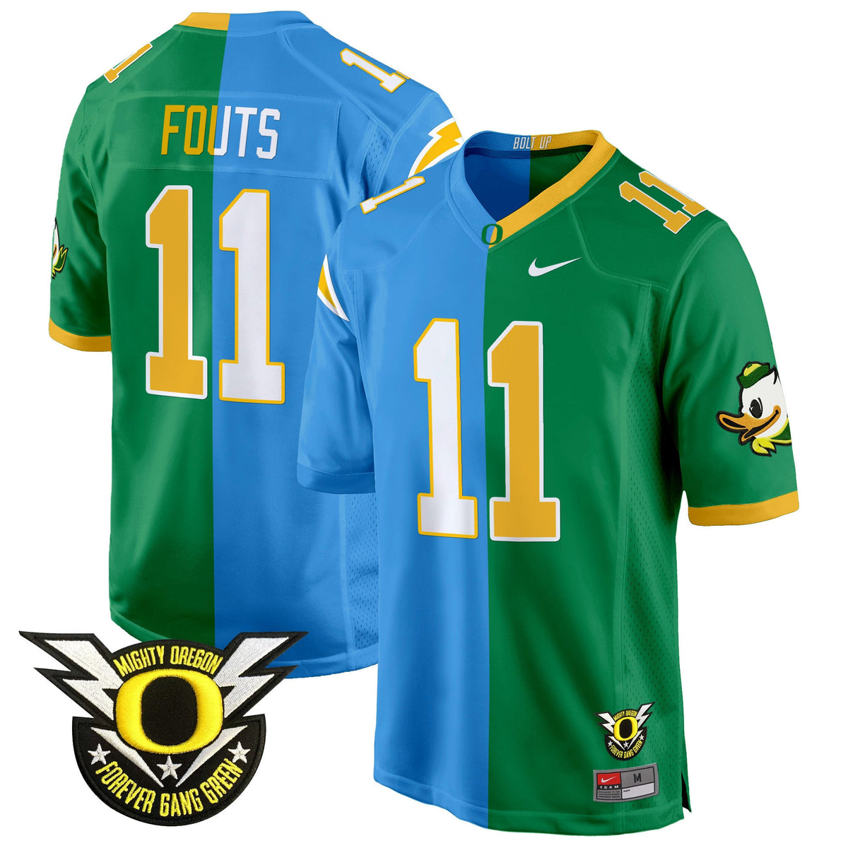 Oregon Ducks Split Game Jersey - All Stitched - image 5