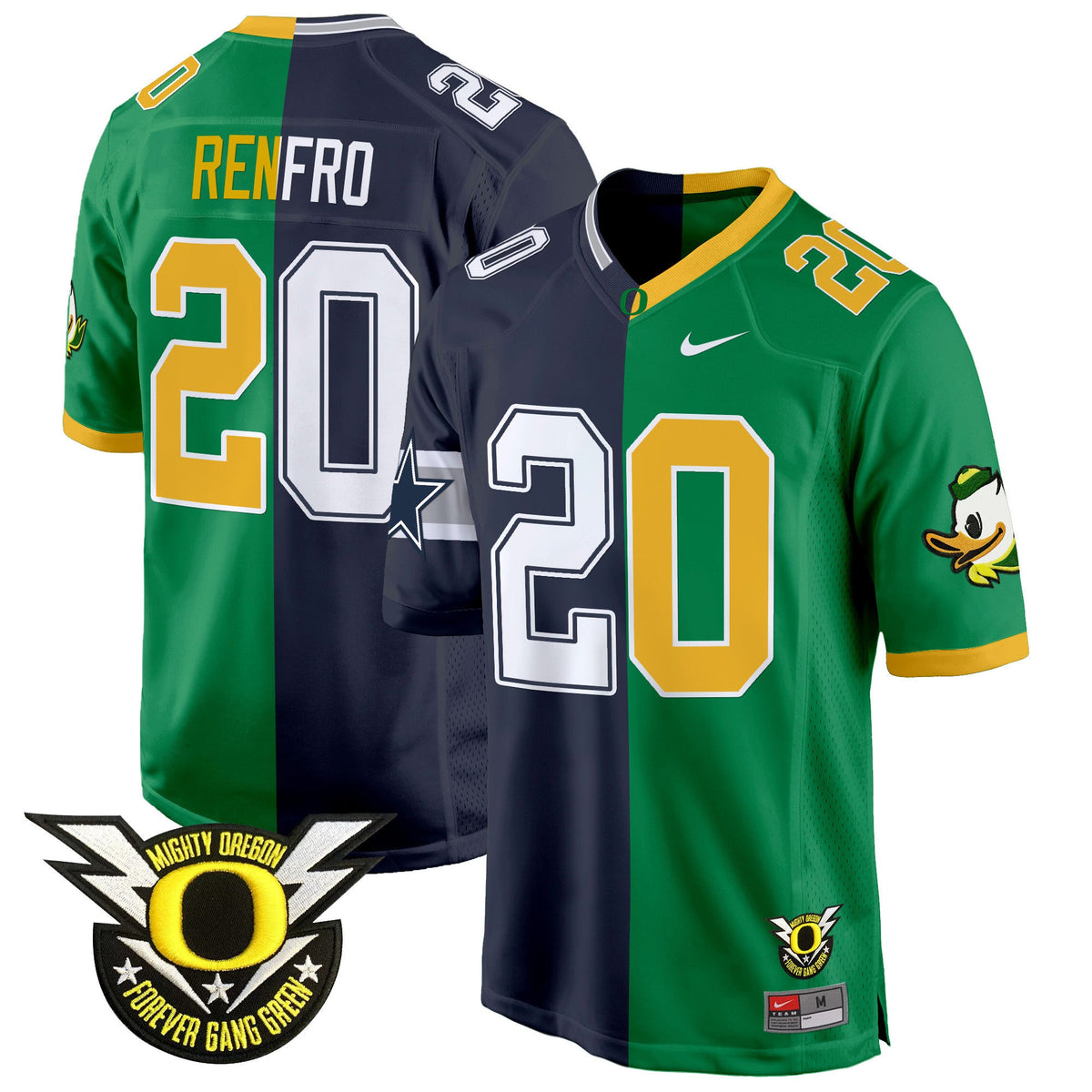 Oregon Ducks Split Game Jersey - All Stitched - image 6