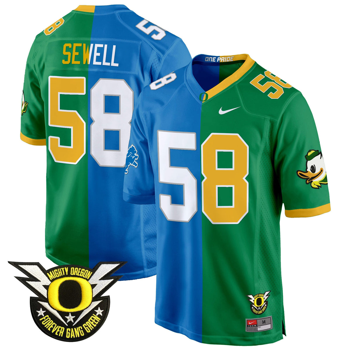 Oregon Ducks Split Game Jersey - All Stitched - image 10